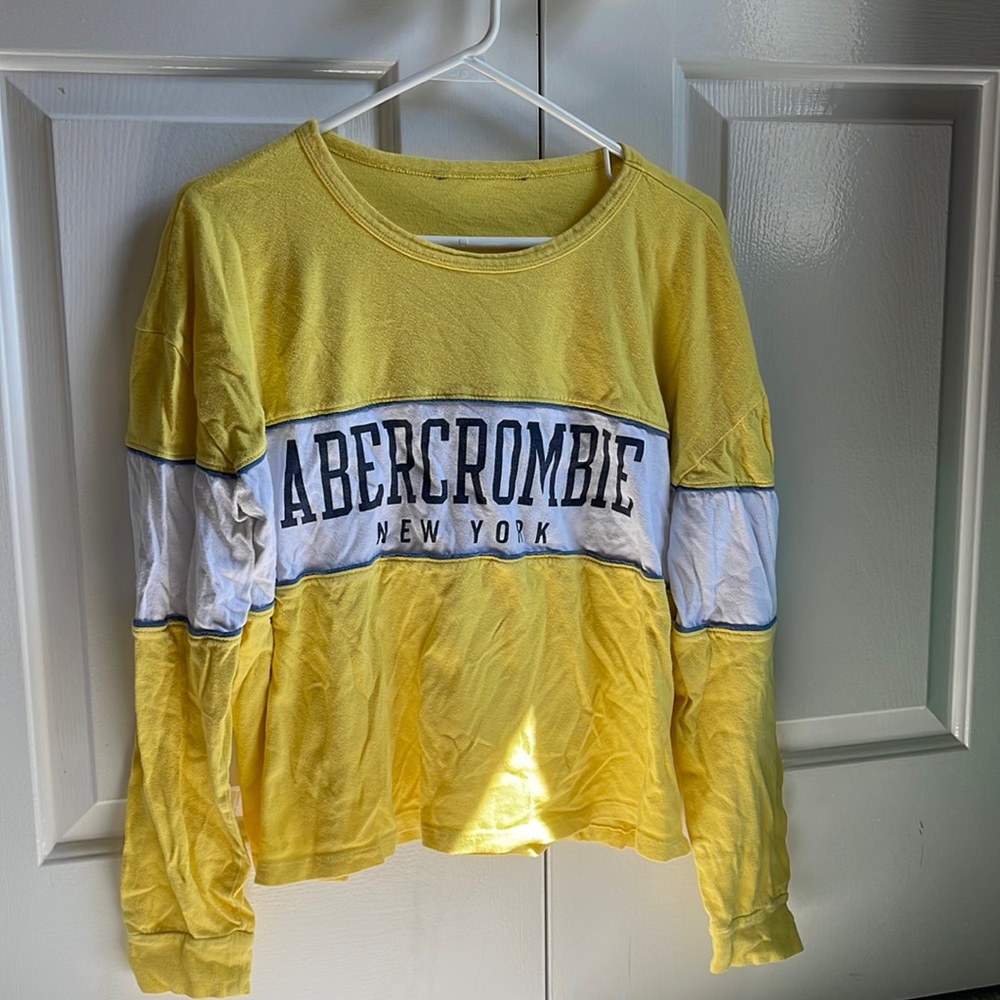 Yellow Abercrombie and Fitch Long Sleeve Tee